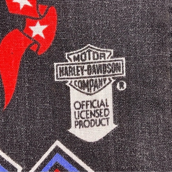 VINTAGE HARLEY DAVIDSON BANDANA SQUARE BIKER RETRO AMERICANA - Picture 6 of 6
